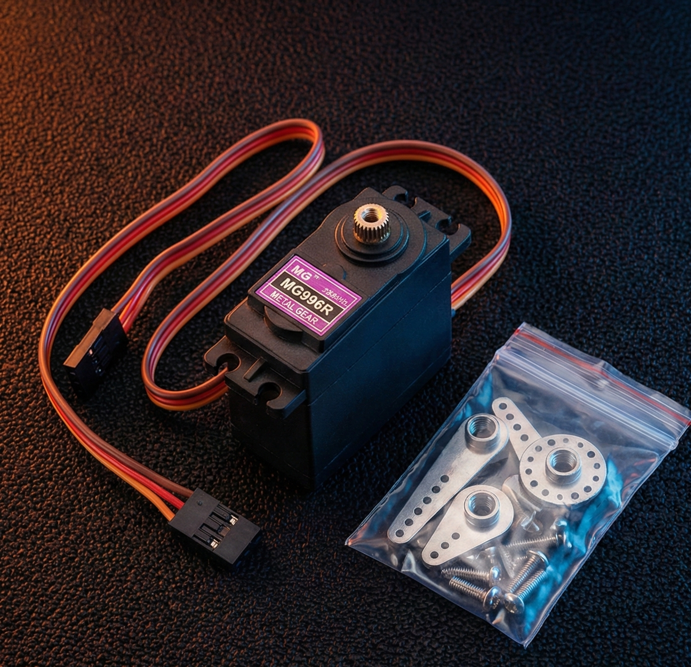 MG996R Metal Gear High-Torque Servo Motor (360° Continuous Rotation) | robetix