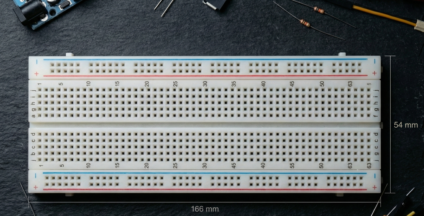 830 Tie Points MB102 - Large Solderless Breadboard | robetix