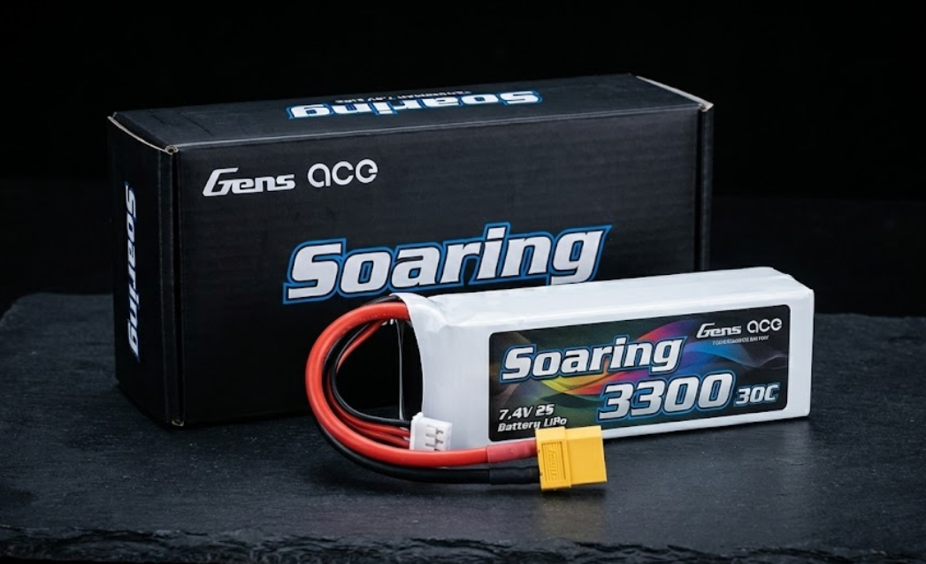 Gens Ace Soaring 3300mAh 7.4V 2S LiPo Battery (30C) - High Capacity | robetix