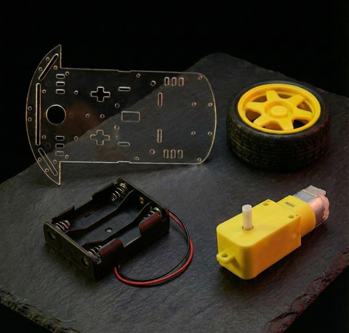 2WD Smart Robot Car Chassis Kit-DIY Acrylic Platform (Clear) | robetix