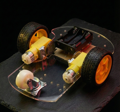 2WD Smart Robot Car Chassis Kit-DIY Acrylic Platform (Clear) | robetix